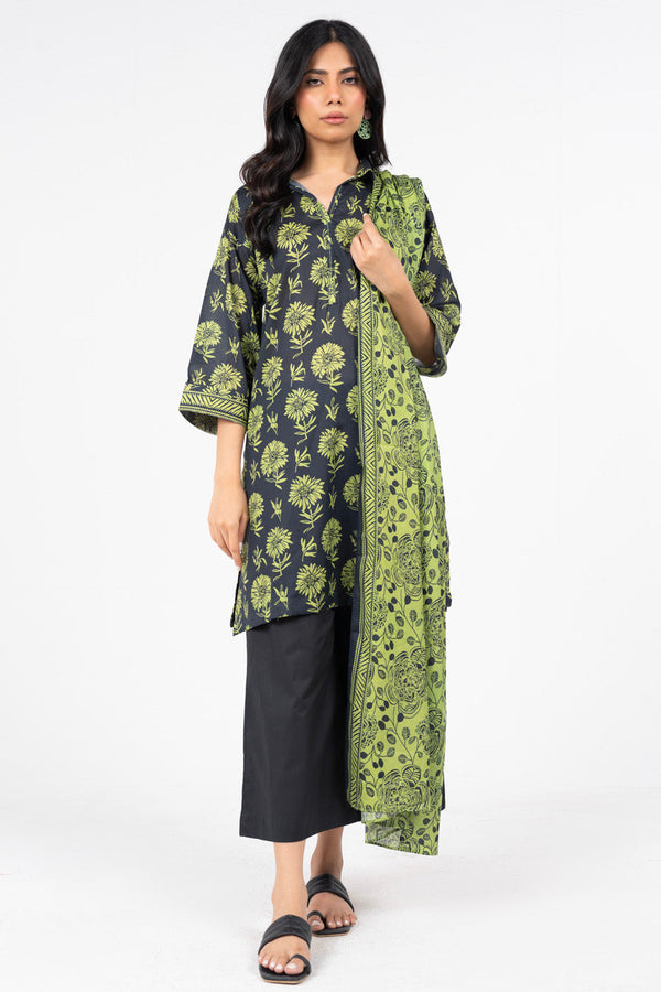 3 Pc Printed Lawn Suit With Lawn Dupatta