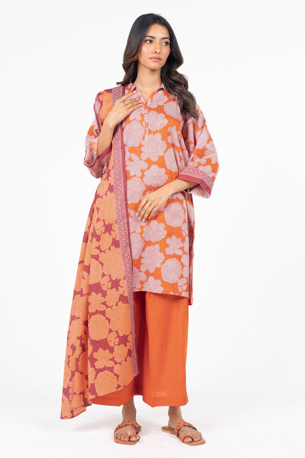 3 Pc Printed Lawn Suit With Lawn Dupatta